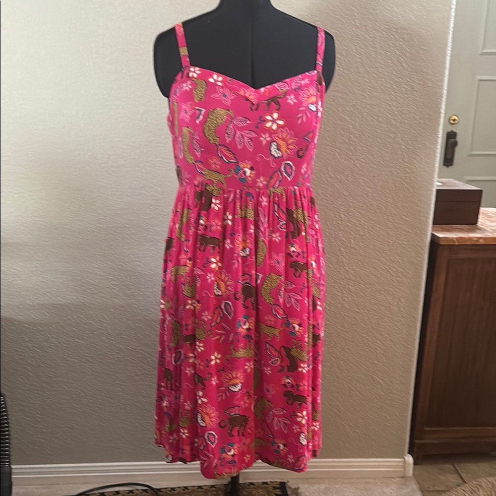 Torrid Pink and White Sleeveless Sundress